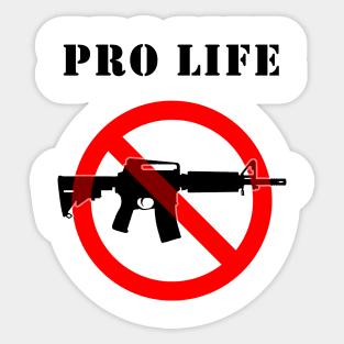 Pro Life Ban Assault Weapons - Circle Slash Sticker